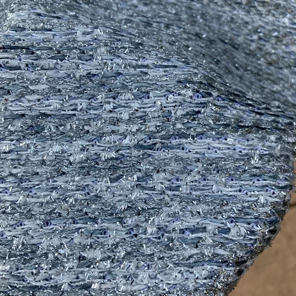 St. John Stunning Silver Jacket, front pockets and hook/eye closures - Picture 7 of 11